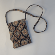 Load image into Gallery viewer, Ajrakh Printed black Sling bag