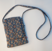 Load image into Gallery viewer, Ajrakh Printed Blue Sling bag