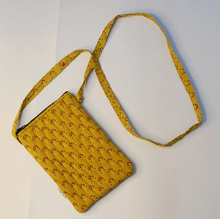 Load image into Gallery viewer, Block Printed Yellow Sling Bag