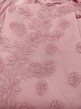 Load image into Gallery viewer, Cotton Flamingo Pink Unstitched Chikankari Suit Set

