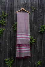 Load image into Gallery viewer, Silver Spring Grapeade Pink-Bordered Handwoven Silk Dupatta
