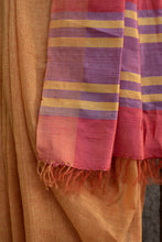 Load image into Gallery viewer, Amber &amp; Red Bhagalpuri Cotton-Silk Saree
