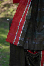 Load image into Gallery viewer, Saanjh Olive Fulia Cotton Saree
