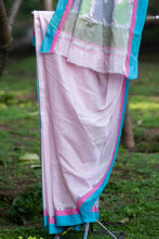 Load image into Gallery viewer, Saanjh Pink Fulia Cotton Saree
