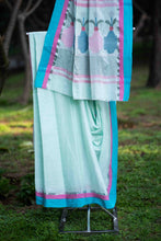 Load image into Gallery viewer, Saanjh Green Fulia Cotton Saree
