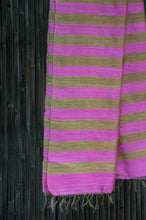 Load image into Gallery viewer, Chamakdhaari Pink &amp; Golden Beige Bhagalpuri Silk Stole
