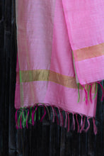 Load image into Gallery viewer, Bahaar Bougainvillea Light Pink Ombre Handwoven Silk Stole
