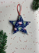 Load image into Gallery viewer, Mini Handmade Christmas Stars- Assorted Hangings ( Set of 5 )