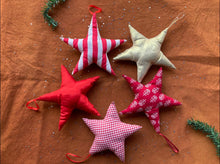 Load image into Gallery viewer, Large Handmade Christmas Stars- Assorted Hangings ( Set of 5 )