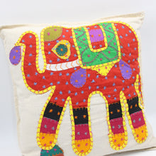 Load image into Gallery viewer, Hand Embroidery Elephant Cushion Cover
