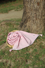 Load image into Gallery viewer, Pastel Pink Mirror Work Mul Cotton Stole