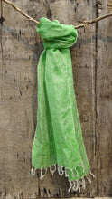 Load image into Gallery viewer, Comfy Cools Plain Green Linen Stole

