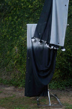 Load image into Gallery viewer, Sukoon Mirrorwork Black Mul Cotton Sari
