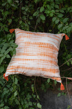 Load image into Gallery viewer, Tie-Dye White-Orange Handcrafted Cotton Cushion Cover