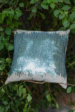 Load image into Gallery viewer, Blue Abstract Geometric Handcrafted Cotton Cushion cover
