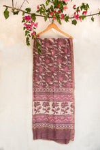 Load image into Gallery viewer, GulBano Pink Dabu Block-Printed Chanderi Dupatta