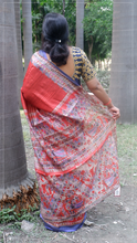 Load image into Gallery viewer, Madhubani khewa silk saree
