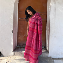 Load image into Gallery viewer, Magenta Tussar kosa silk saree
