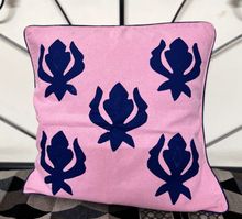 Load image into Gallery viewer, Applique work Pink cushion cover
