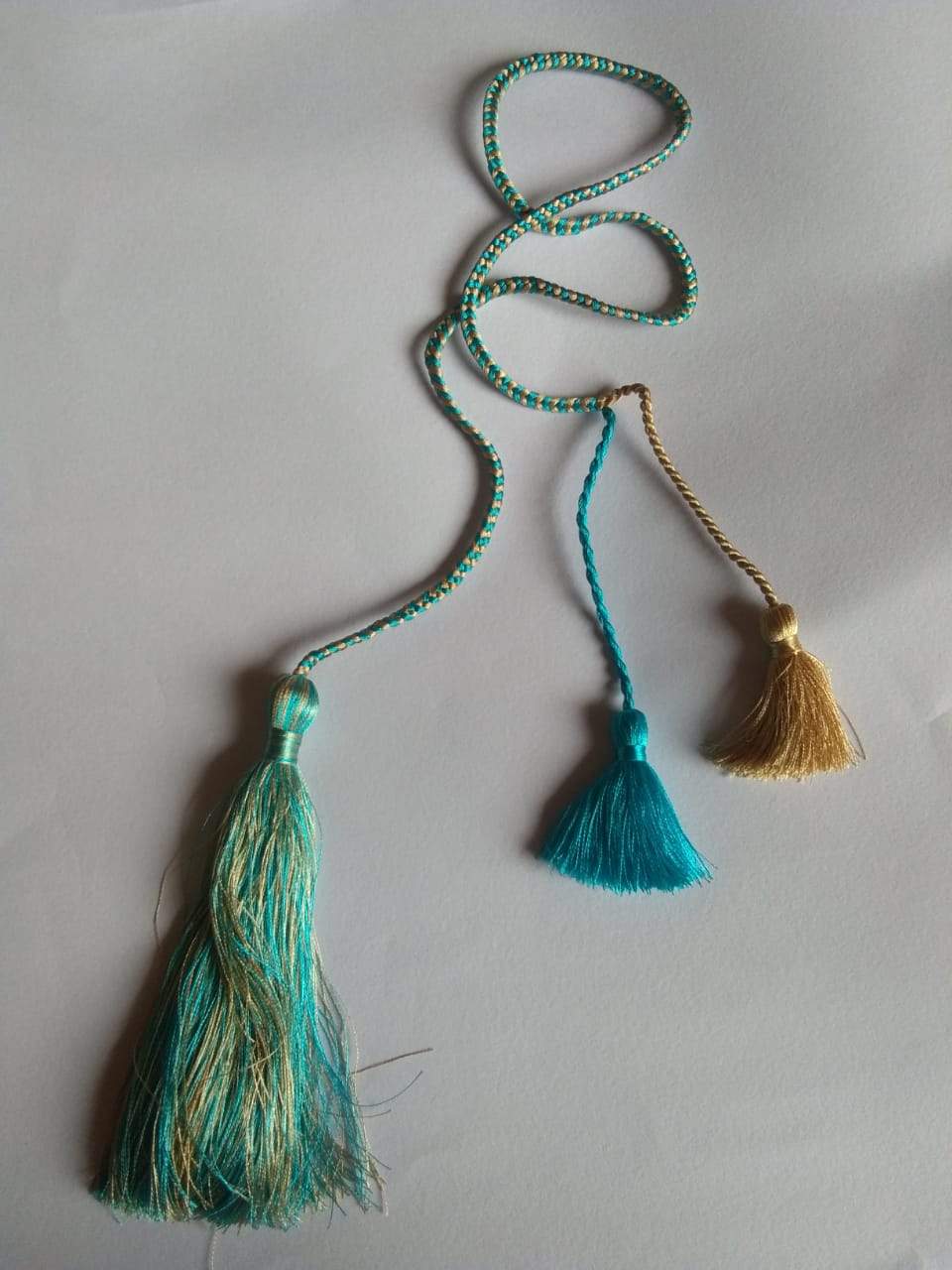 Mustard & Blue Braided Rakhi