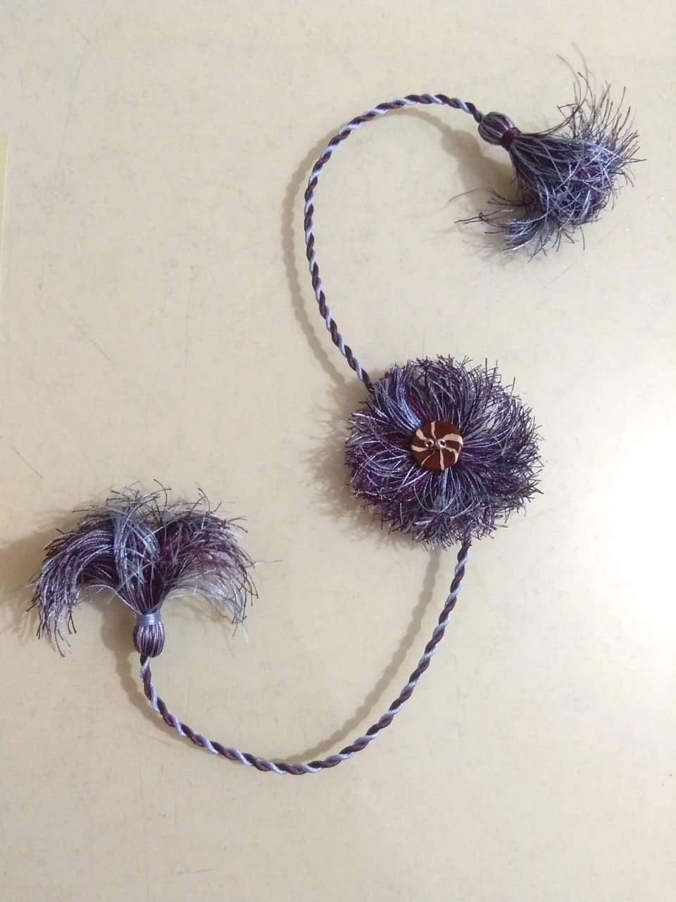 Lavender Lac Tasseled Rakhi