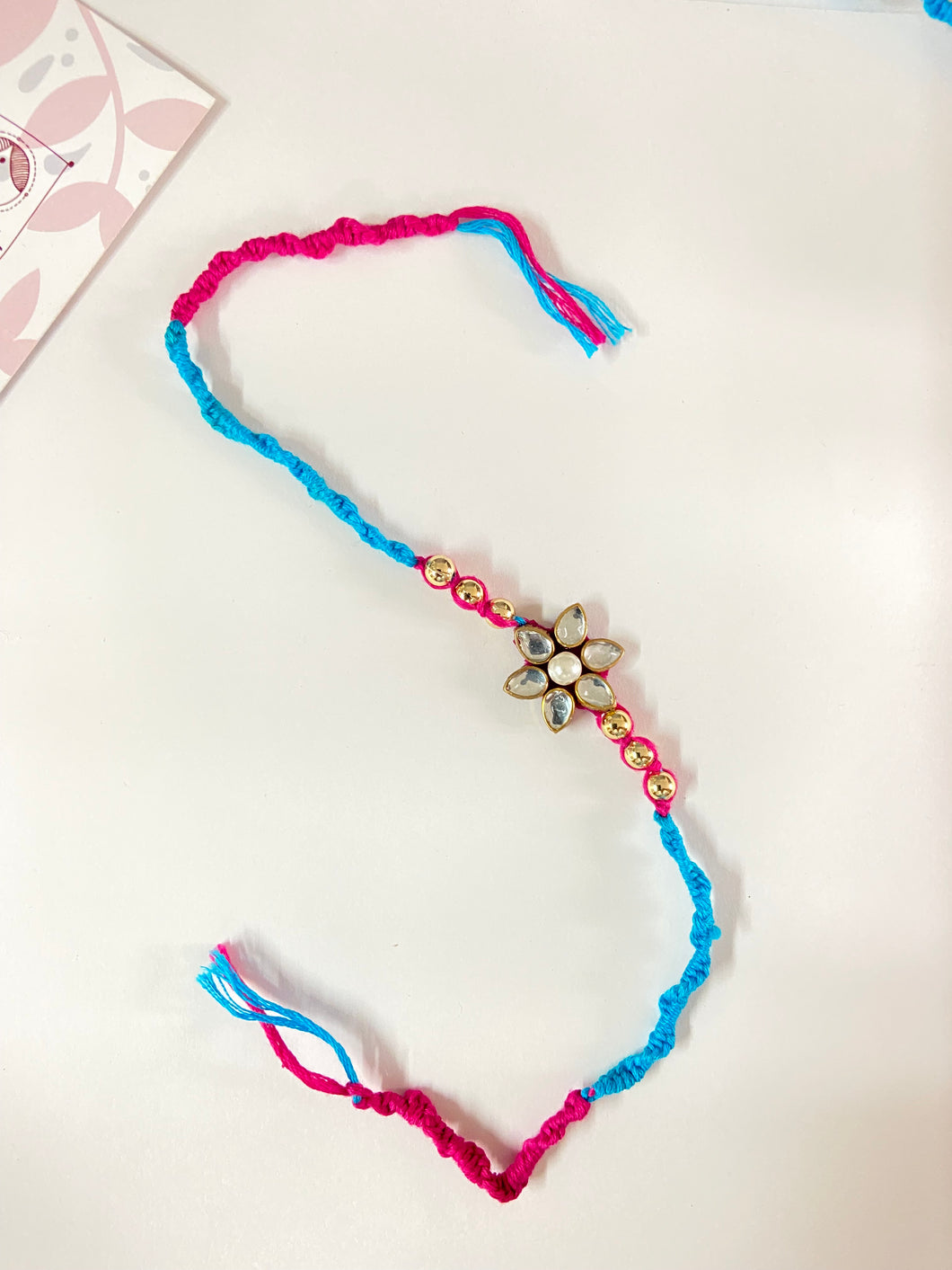 Kundan Lotus Rakhi