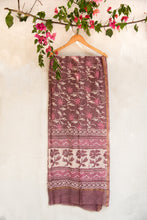 Load image into Gallery viewer, GulBano Pink Dabu Block-Printed Chanderi Dupatta
