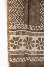 Load image into Gallery viewer, GulBano Grey Dabu Block-Printed Chanderi Dupatta
