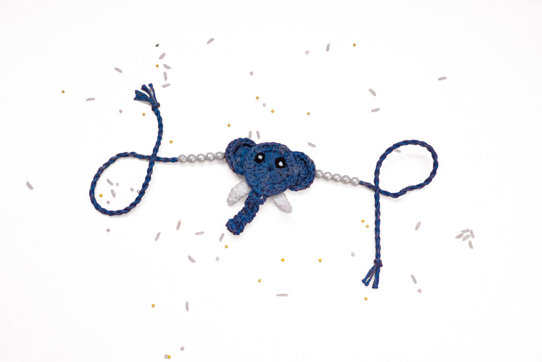 Cozy Blue Elephant Rakhi