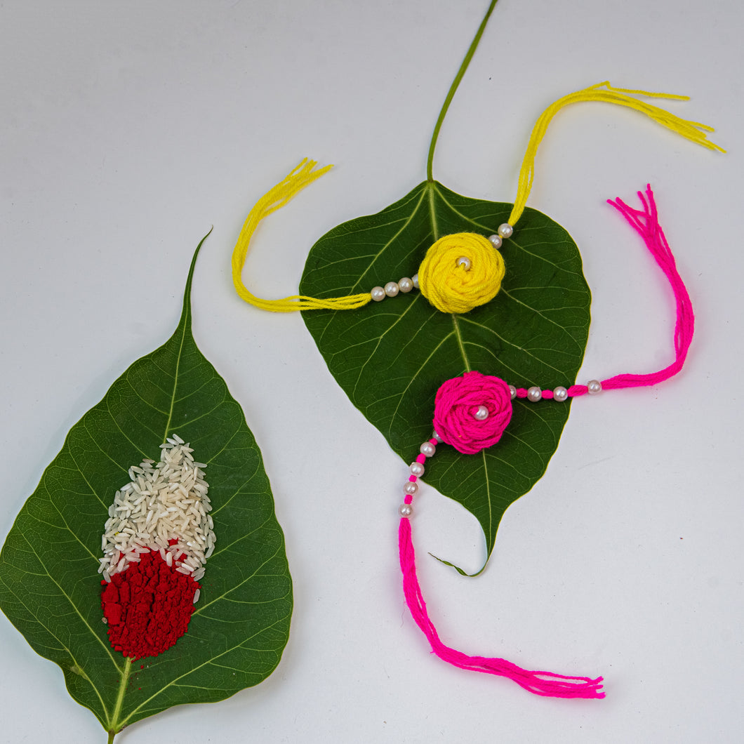 Winter Rose  Wool Rakhi ( Available in 2 colours)